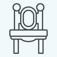 Icon Dressing Table. related to Vintage Decoration symbol. line style. simple design editable. simple illustration vector