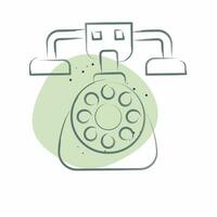 Icon Phone. related to Vintage Decoration symbol. Color Spot Style. simple design editable. simple illustration vector