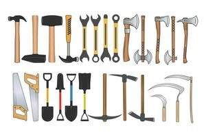 Spanner Vector Bundle, Spanner silhouette Bundle, Hammer Bundle,  Axe, Pick Axe, Saw illustration Bundle, Shovel, sickle Mechanic Tools, Worker elements, Labor equipment, Spanner line art