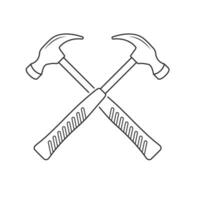 Hammer Outline Vector, Hammer Icon, Hammer illustration, Carpenter Vector, Mechanic silhouette, Mechanic Tools, Carpenter tools, Worker elements, Labor equipment, Labor Day, Worker day vector