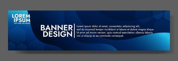 Abstract dark blue banner color with a unique wavy design. It is ideal for creating eye catching headers, promotional banners, and graphic elements with a modern and dynamic look. vector