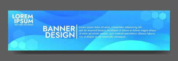 Abstract blue banner color with a unique wavy design. It is ideal for creating eye catching headers, promotional banners, and graphic elements with a modern and dynamic look. vector