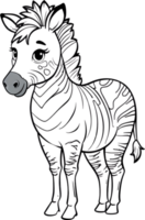 AI generated a zebra coloring book ai generative png