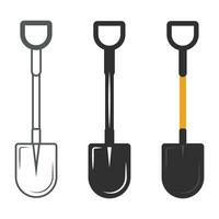 Shovel Vector, Shovel Silhouette Vector,  Hardware Vector, Shovel Clipart, Shovel Outline, Worker elements, Labor equipment, Construction tools, Clipart, Garden tool vector