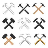 Hammer Vector Bundle, Hammer Clipart Bundle, Hammer Silhouette Vector Bundle,  Hammer illustration, Carpenter Vector Bundle, Mechanic silhouette, Mechanic Tools, Carpenter tools, Worker elements