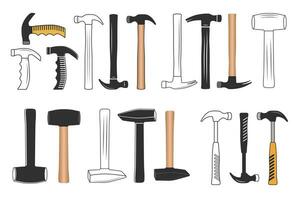 Hammer Vector Bundle, Hammer Clipart Bundle, Hammer Silhouette Vector Bundle,  Hammer illustration, Carpenter Vector Bundle, Mechanic silhouette, Mechanic Tools, Carpenter tools, Worker elements