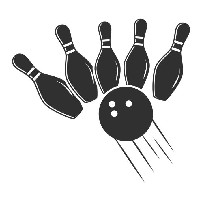 Bowling Silhouette Vector Art, Icons, and Graphics for Free Download