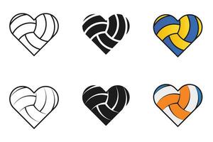 Volleyball Heart Clipart Bundle, Volleyball Heart Vector Bundle, Volleyball illustration, Sports Vector Bundle, Sports clipart Bundle, Sports illustration, illustration Clip Art Bundle, vector, Sports