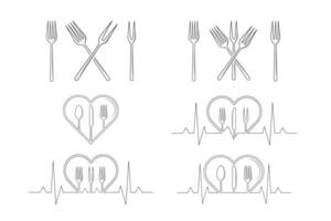 Cutlery Outline Bundle, Cutlery Silhouette Bundle, Fork Vector Bundle, Restaurant Equipment Bundle, Clip Art Bundle, Fork Spoon and Knife Outline Bundle