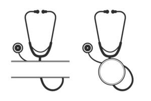 estetoscopio monograma vector, médico herramientas monograma vector, estetoscopio ilustración, doctor, enfermero, salud, ilustración, acortar arte, médico ilustración, vector