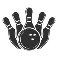 Bowling Vector, Bowling illustration, Sports illustration, Bowling, vector, Bowling silhouette, silhouette, Sports silhouette, Game vector, Game tournament, champions league vector