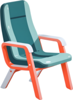 ai genererad en stol med en färgrik sittplats och ben png