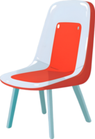 AI generated a chair with a colorful seat and legs png