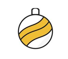 Navidad pelota ornamento icono vector gráfico