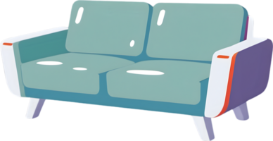 AI generated Sofa flat icon png