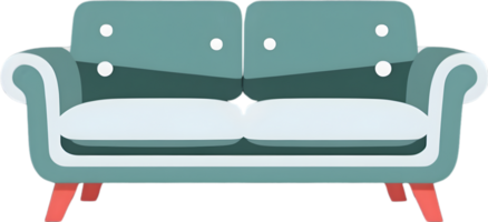 AI generated Sofa flat icon png