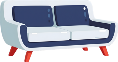 AI generated Sofa flat icon png
