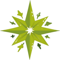 AI generated Green Star Icon cartoon png