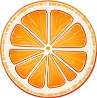 AI generated orange slice clip art png