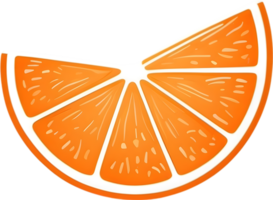 AI generated orange slice clip art png