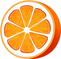 AI generated orange slice clip art png