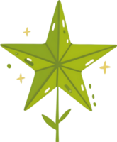 AI generated Green Star Icon cartoon png