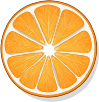 ai généré Orange tranche agrafe art png