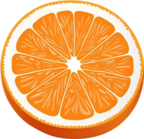 ai généré Orange tranche agrafe art png