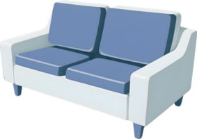 AI generated Sofa flat icon png