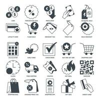 Discount icon set, Included icons as Price Tag, Early Bird, Shopping Bag, Credit Card and more symbols collection, logo isolated vector illustration