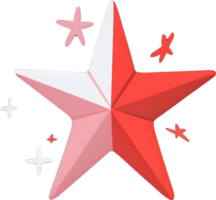 ai generado rosado estrella dibujos animados icono png