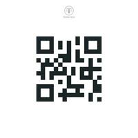 scan qr code icon. Barcode icon symbol vector illustration isolated on white background