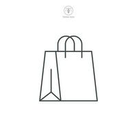 Shopping Bag Icon symbol vector illustration isolated on white background