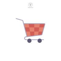 compras carro icono símbolo vector ilustración aislado en blanco antecedentes