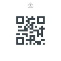 scan qr code icon. Barcode icon symbol vector illustration isolated on white background