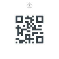 scan qr code icon. Barcode icon symbol vector illustration isolated on white background