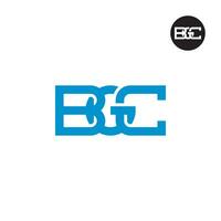 letra bgc monograma logo diseño vector
