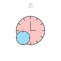 reloj icono símbolo vector ilustración aislado en blanco antecedentes