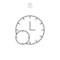 reloj icono símbolo vector ilustración aislado en blanco antecedentes