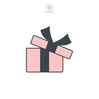 Gift Box Icon symbol vector illustration isolated on white background