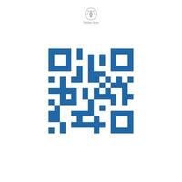 scan qr code icon. Barcode icon symbol vector illustration isolated on white background