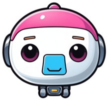 AI generated cartoon robot illustration png