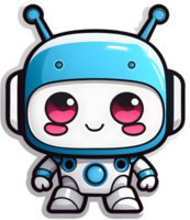 ai generado dibujos animados robot ilustración png