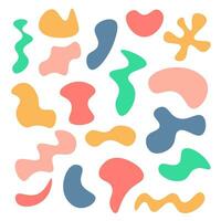 colorful fluid abstract shapes collection vector