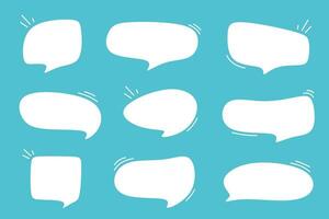 set of cute speech bubble vector element