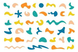 colorful fluid abstract shapes collection vector