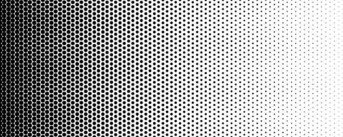 negro puntos polca trama de semitonos textura vector