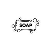 simple soap icon with outlined style vector