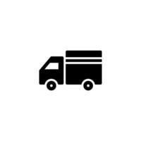 simple truck icon illustration design, flat truck symbol vector