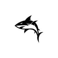 simple shark icon illustration vector, modern shark logo vector